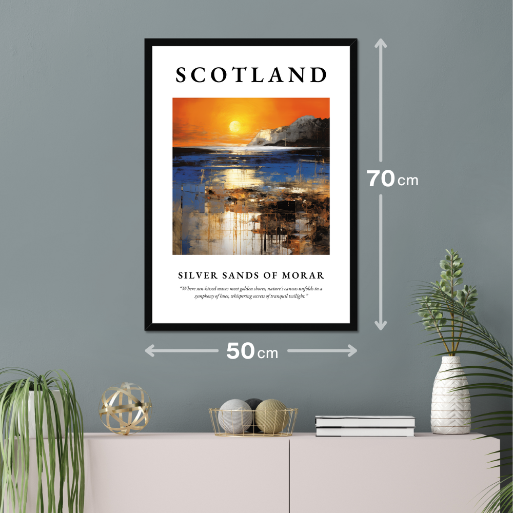 Poster of Silver Sands of Morar hanging on a wall
