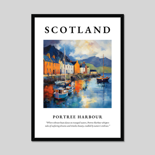 Poster of Portree Harbour, Scotland.