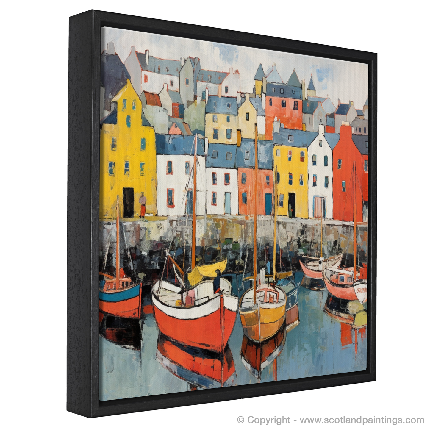 Portree Harbour Whirl: A Scottish Maritime Abstract