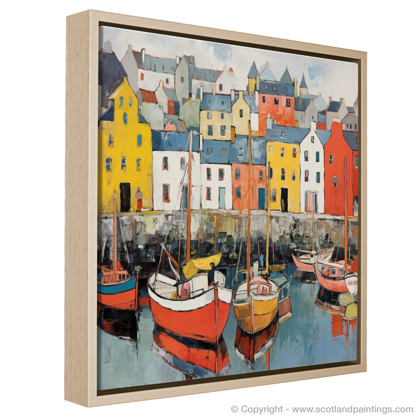 Portree Harbour Whirl: A Scottish Maritime Abstract