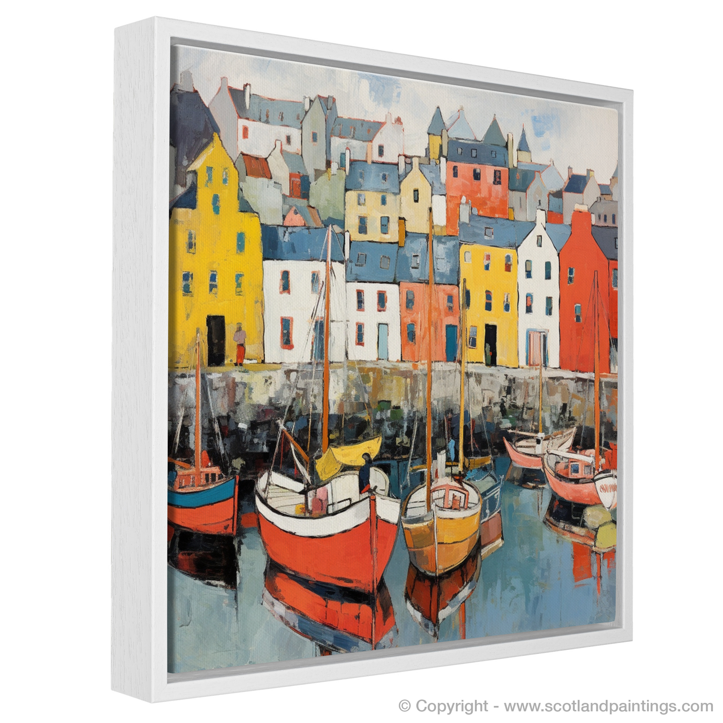 Portree Harbour Whirl: A Scottish Maritime Abstract