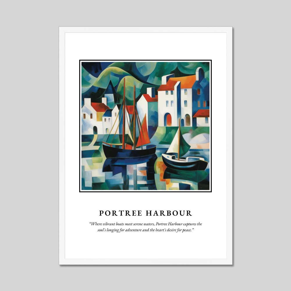 Poster in a white frame