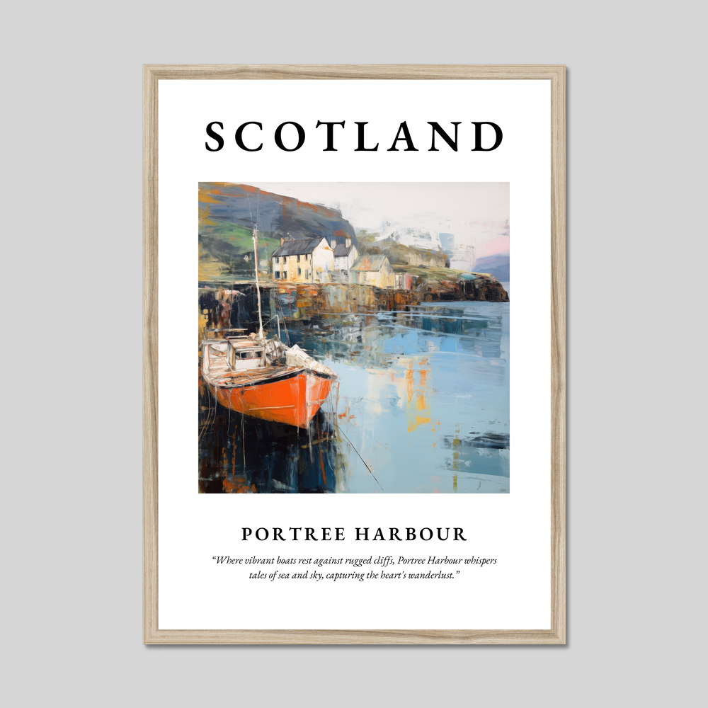 Poster in a natural frame with the word Scotland