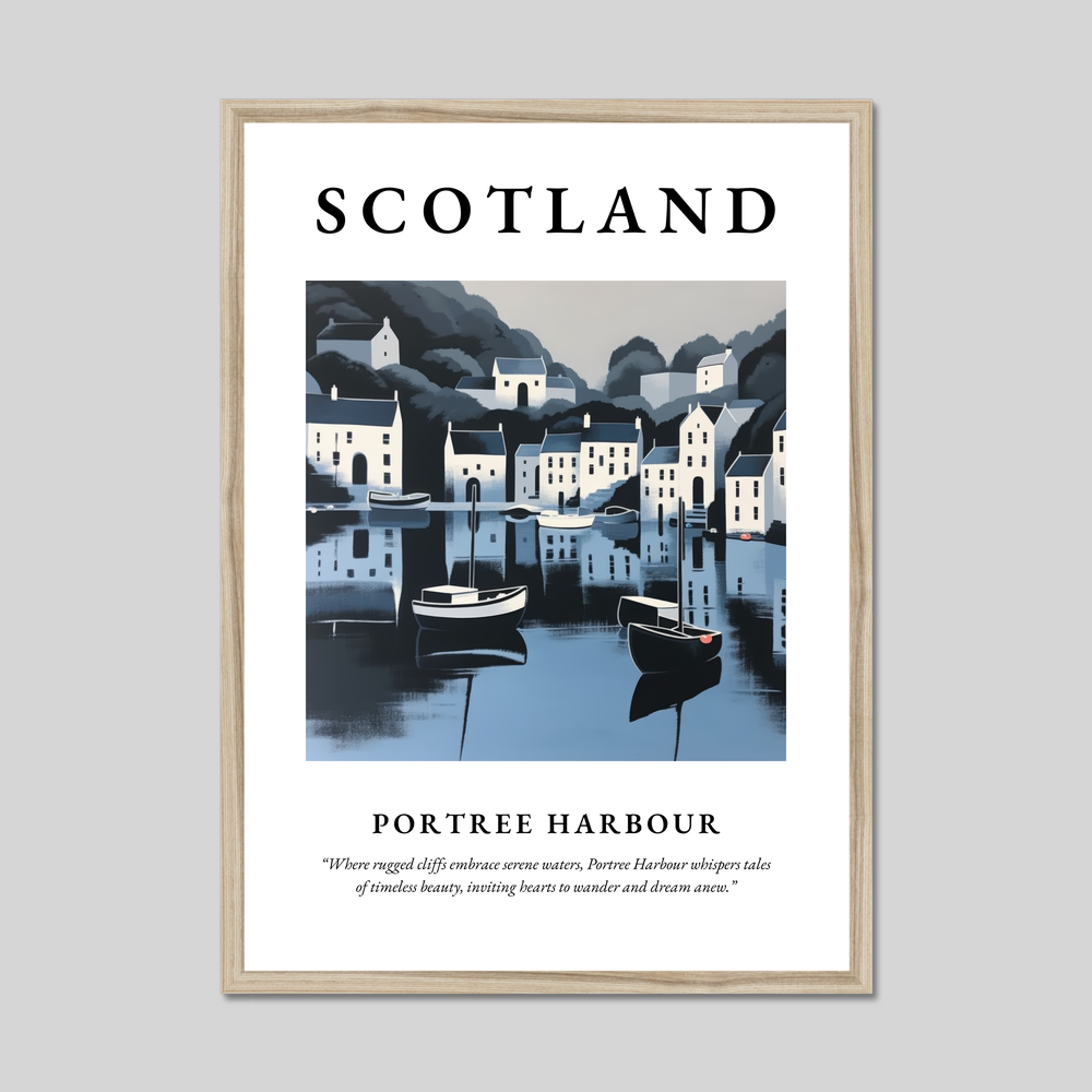 Poster in a natural frame with the word Scotland