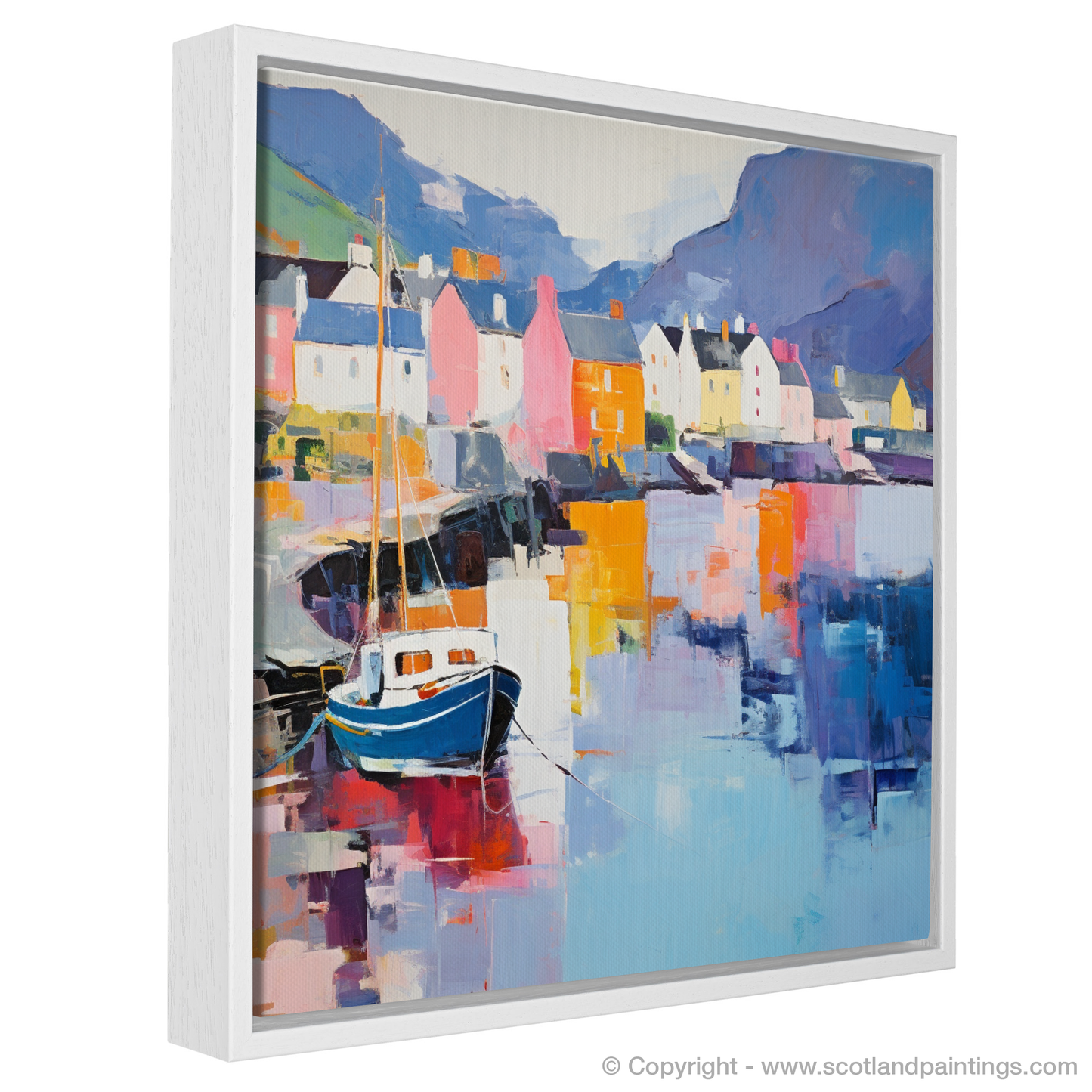Portree Harbour Serenity: A Colour Field Tribute