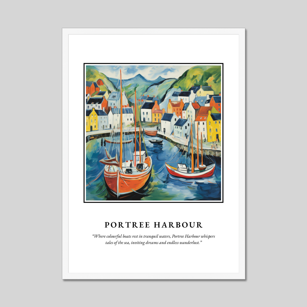 Poster in a white frame