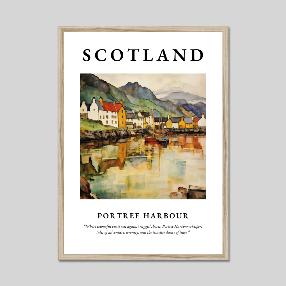 Poster in a natural frame with the word Scotland