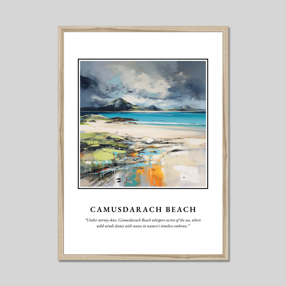 Poster in a natural frame