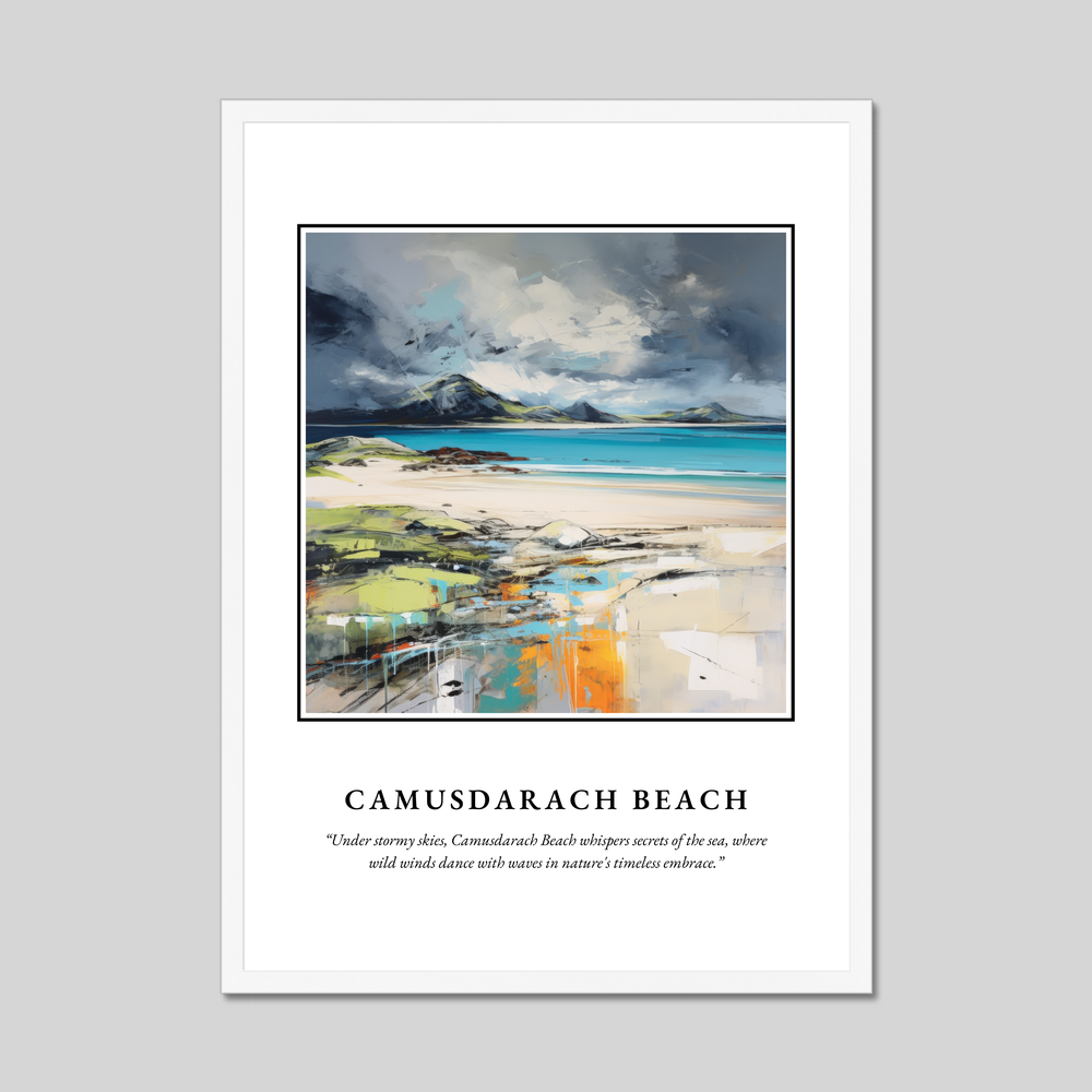 Poster in a white frame