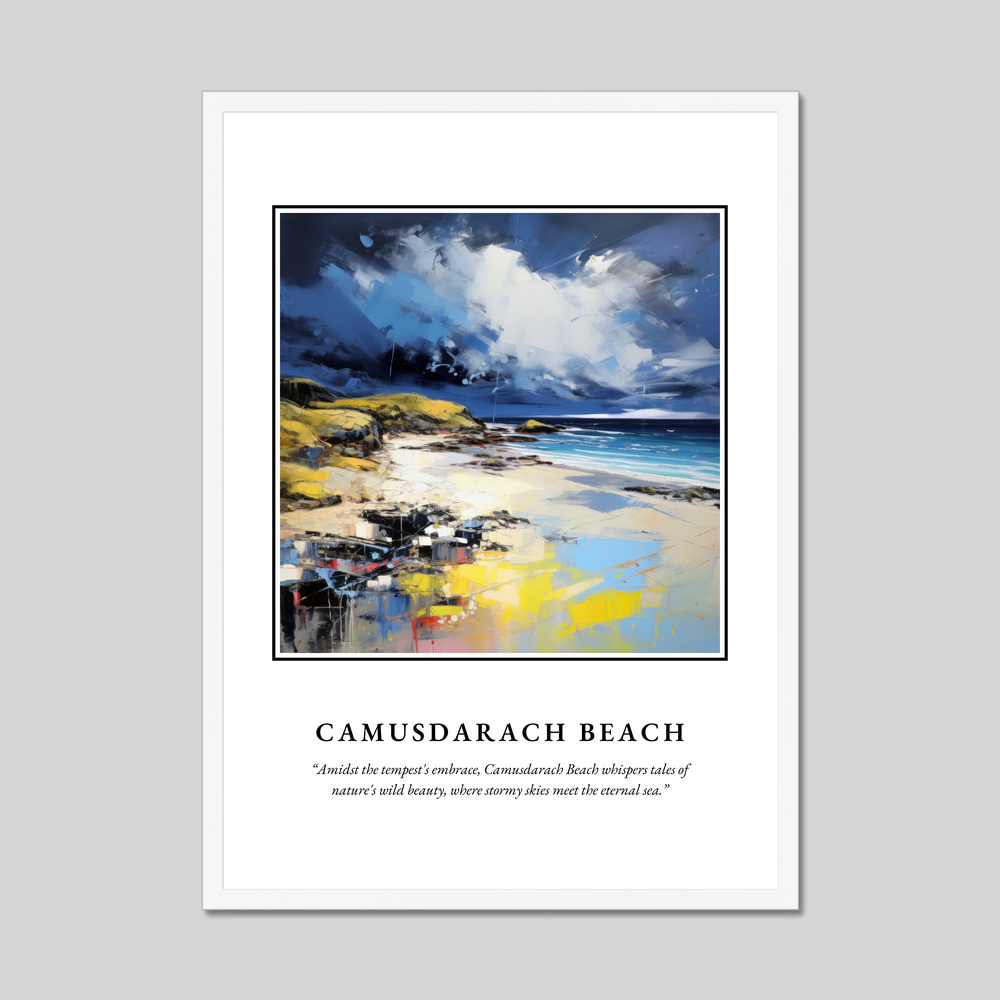 Poster in a white frame