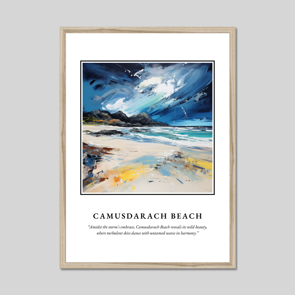 Poster in a natural frame