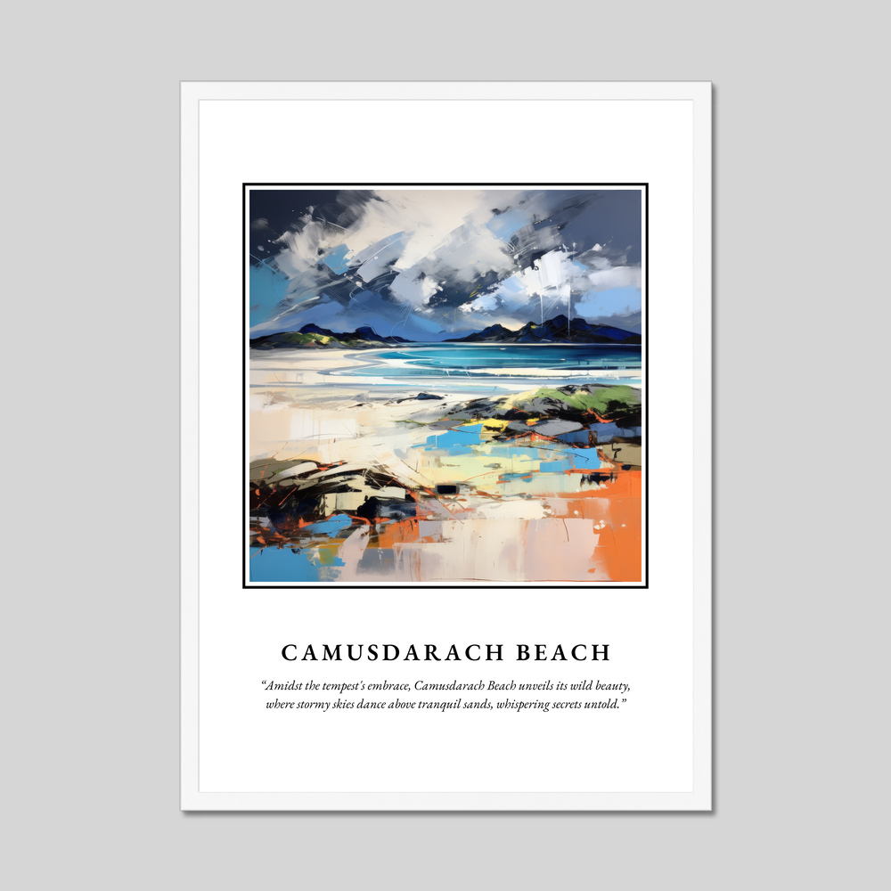 Poster in a white frame