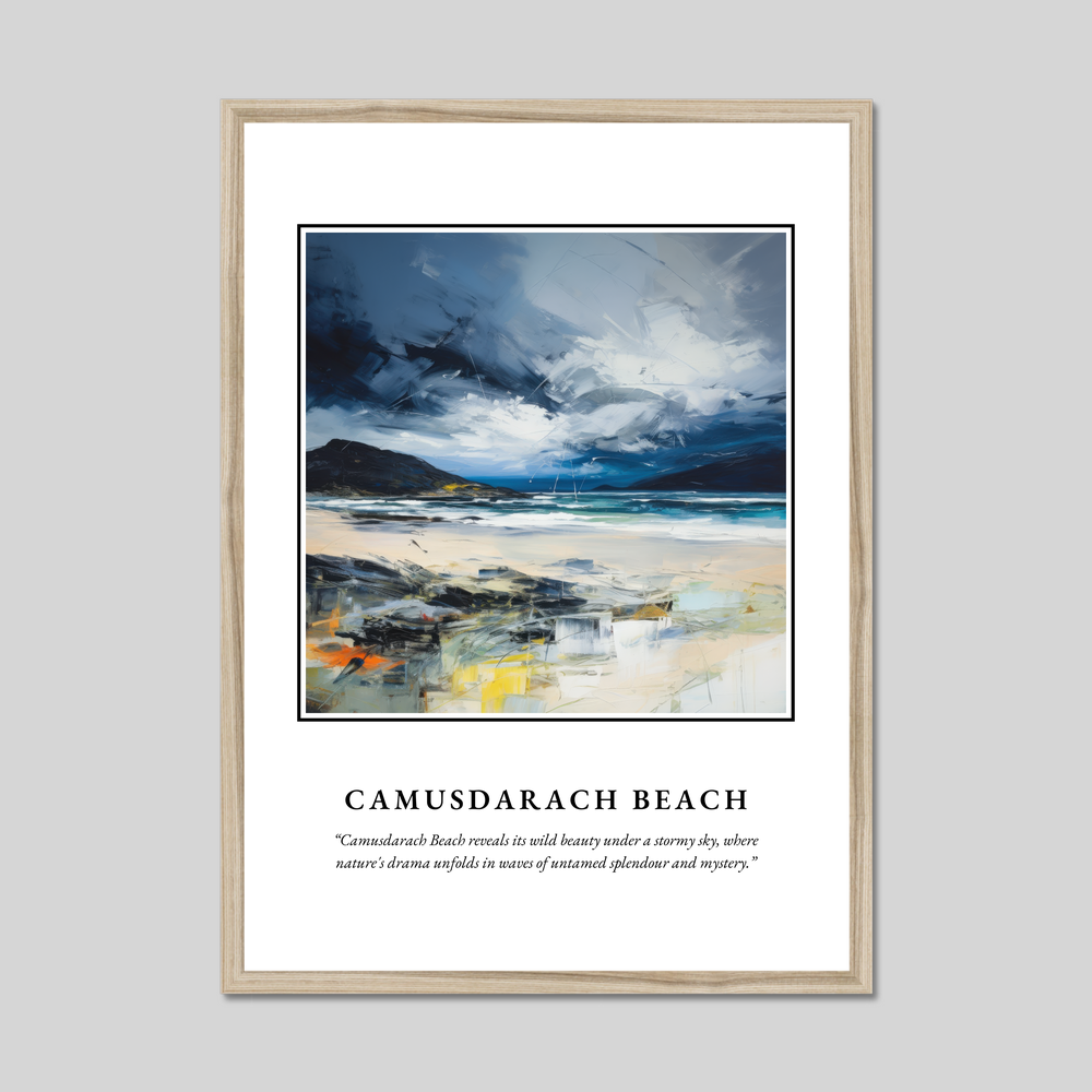 Poster in a natural frame