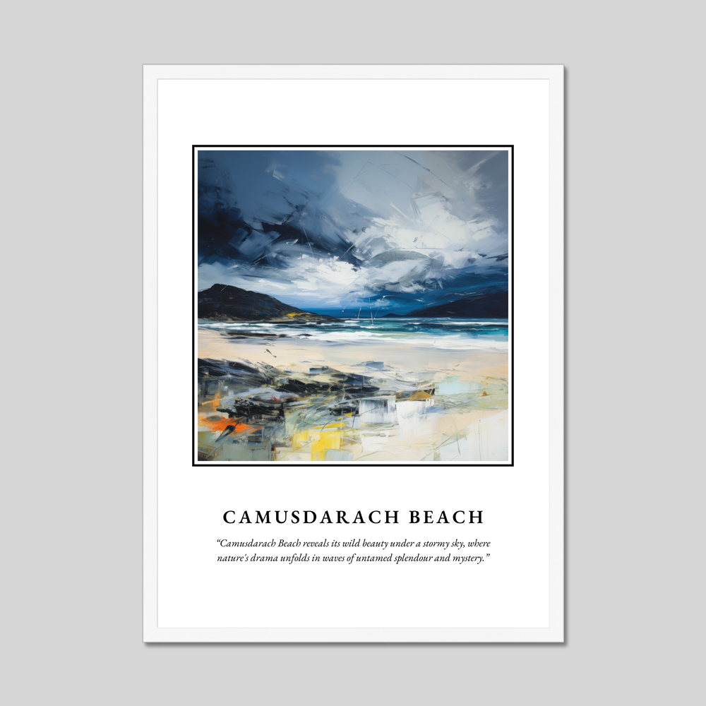 Poster in a white frame