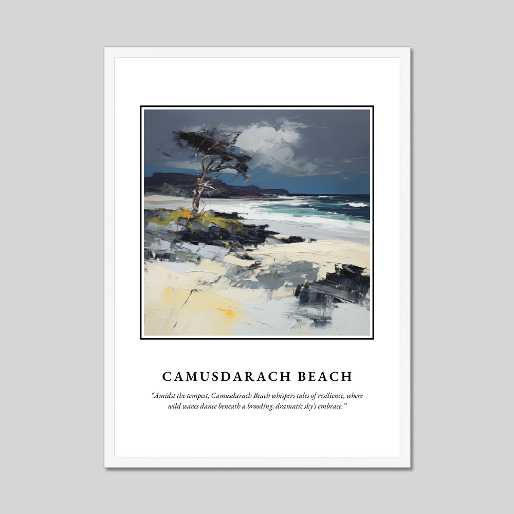 Poster in a white frame