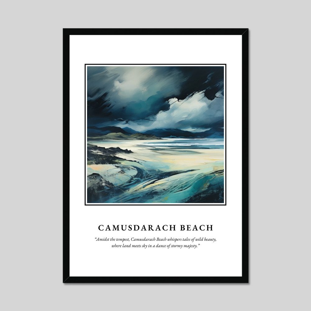 Poster in a black frame