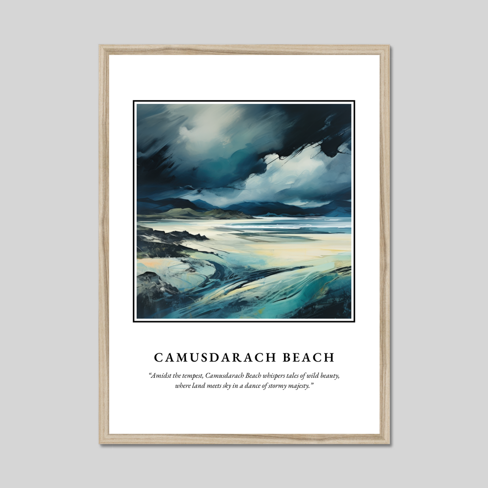 Poster in a natural frame