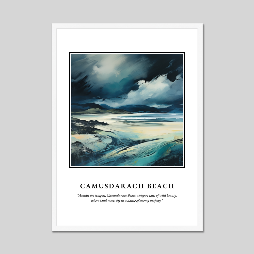 Poster in a white frame