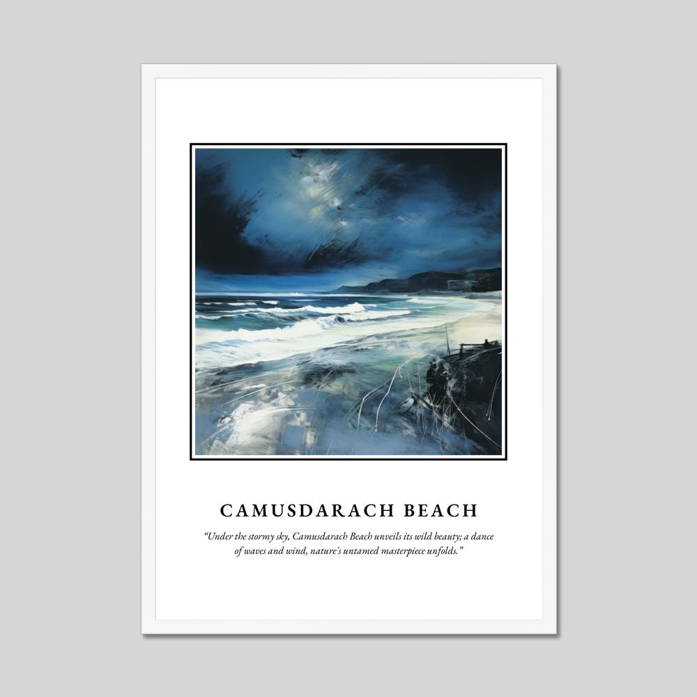 Poster in a white frame