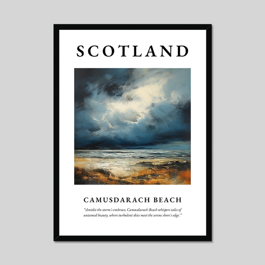 Poster of Camusdarach Beach, Scotland.
