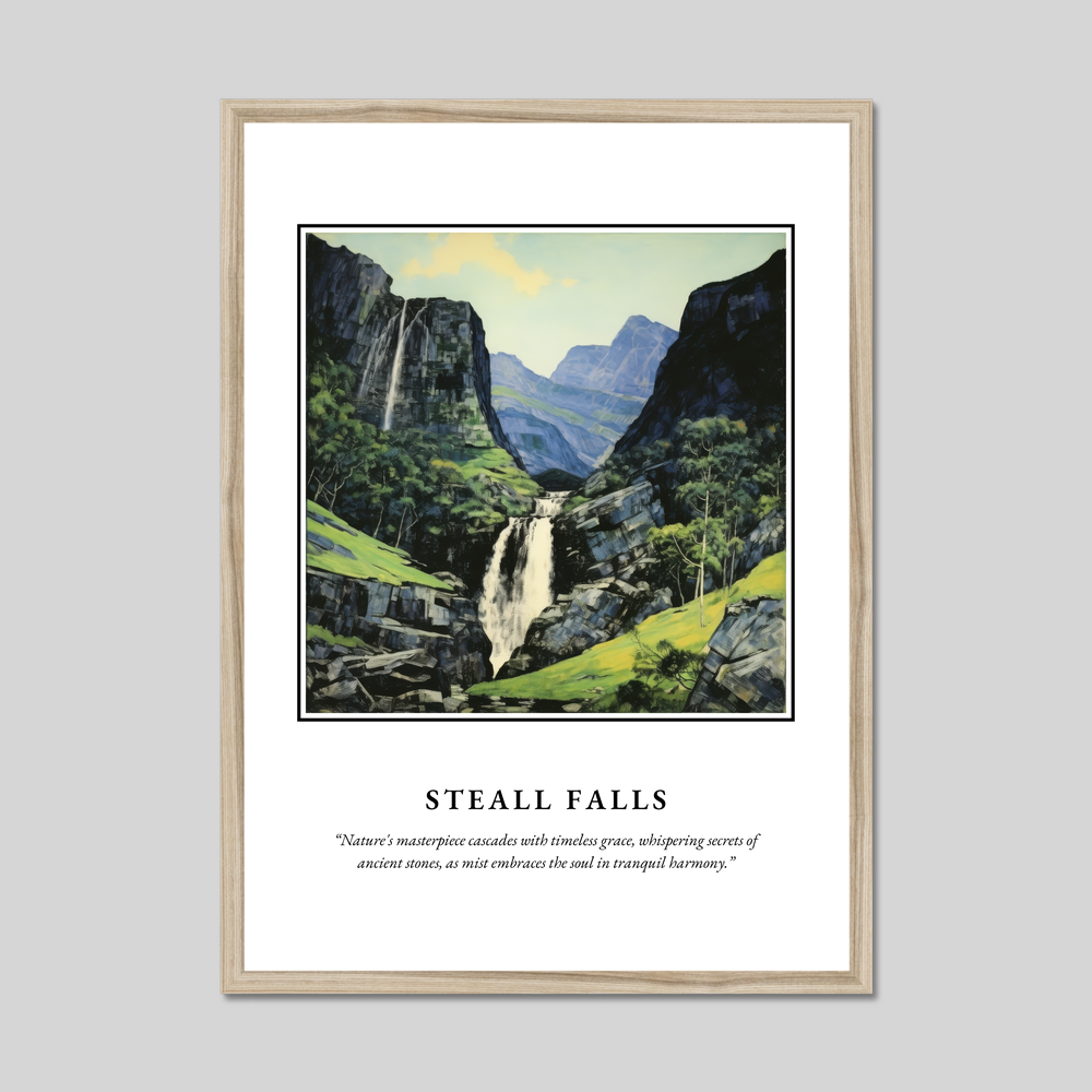 Poster in a natural frame