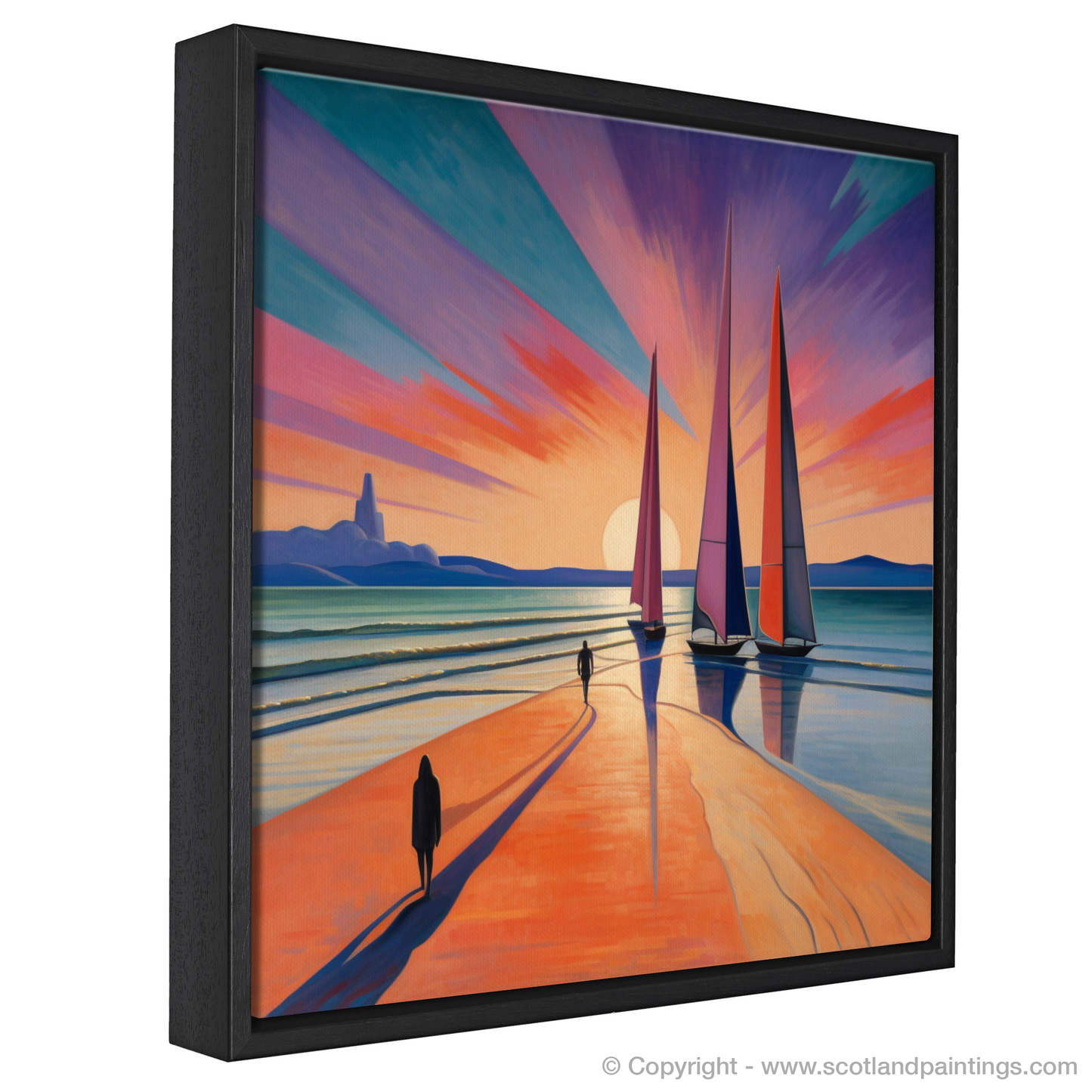 Ethereal Sunset at Nairn Beach: A Surrealist Dream