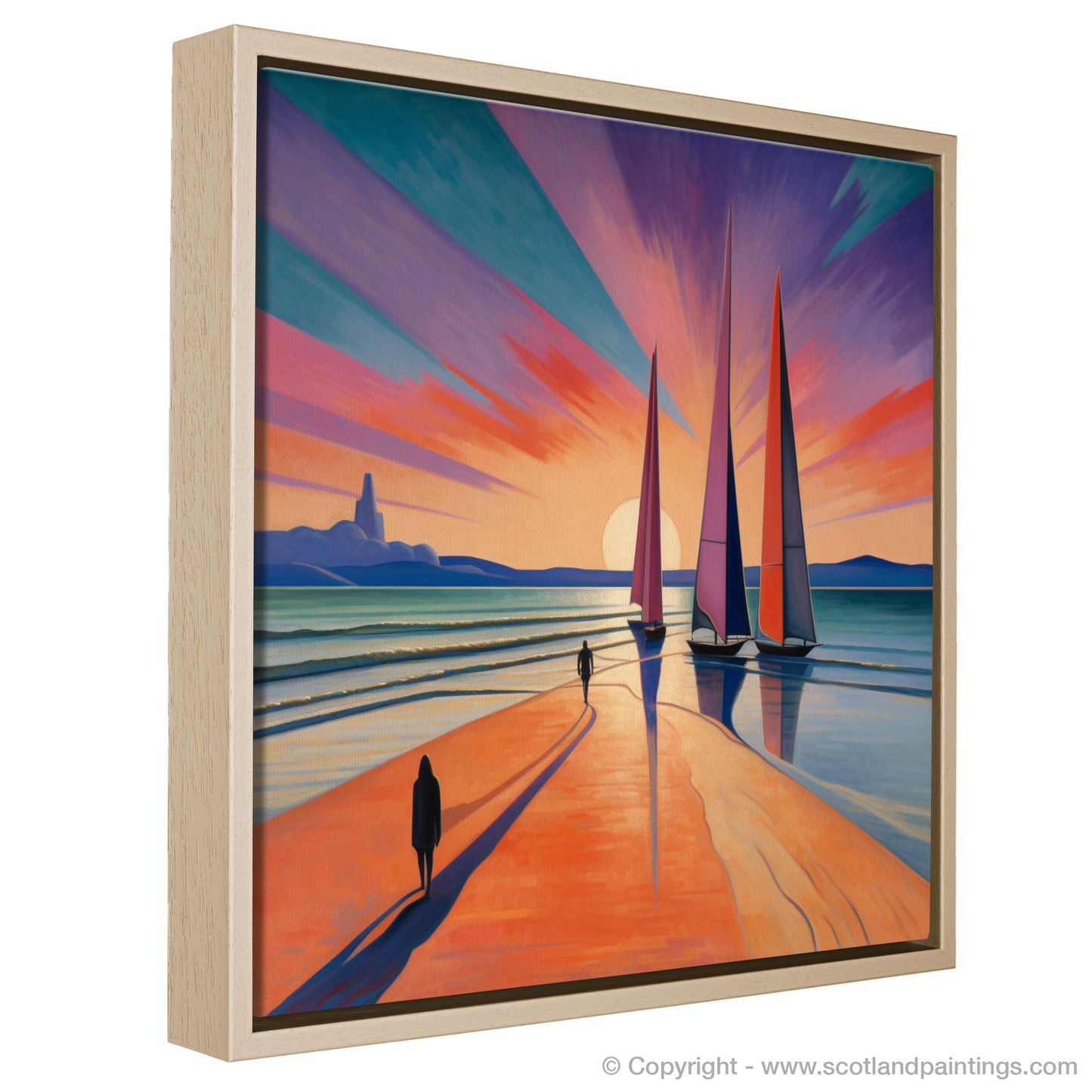 Ethereal Sunset at Nairn Beach: A Surrealist Dream