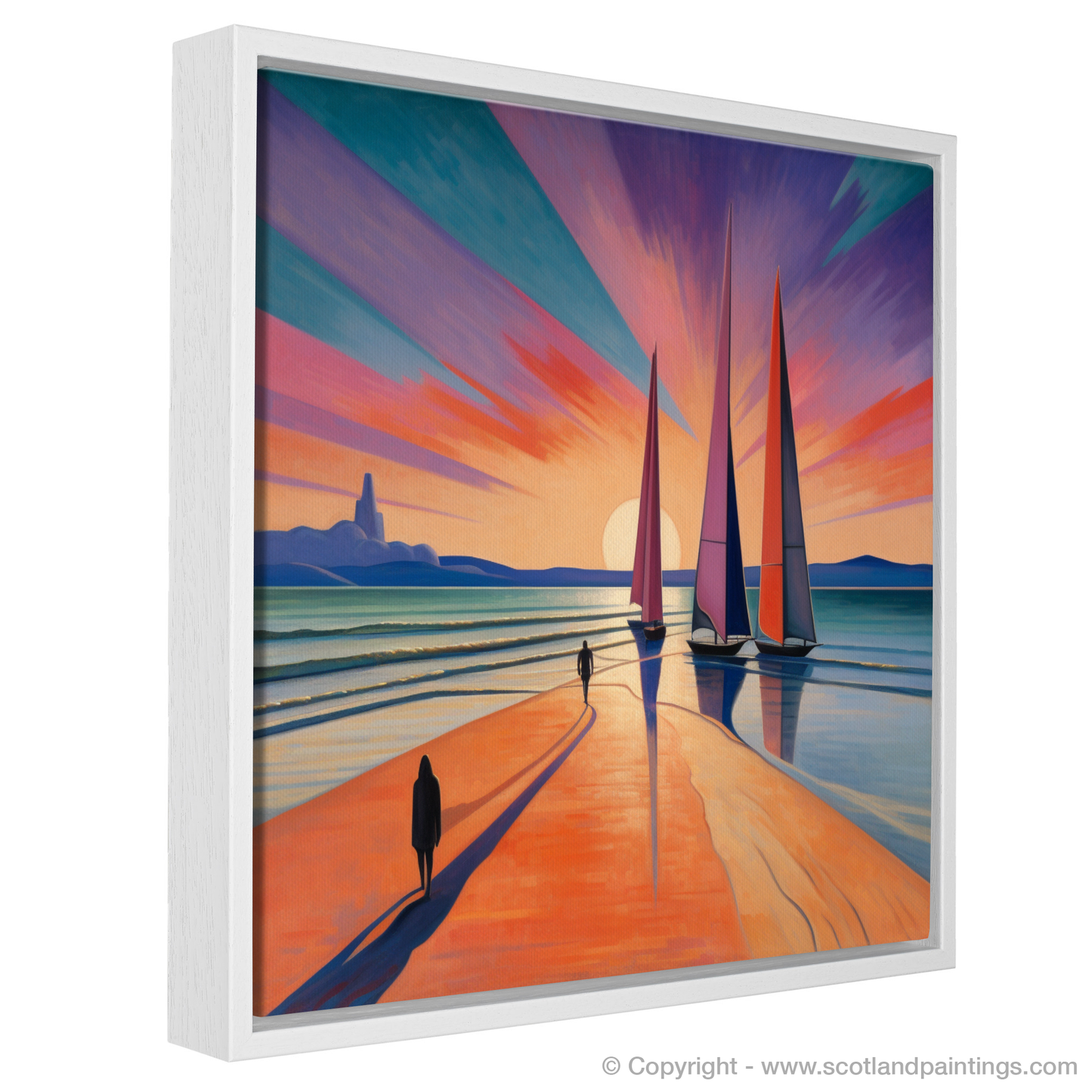 Ethereal Sunset at Nairn Beach: A Surrealist Dream