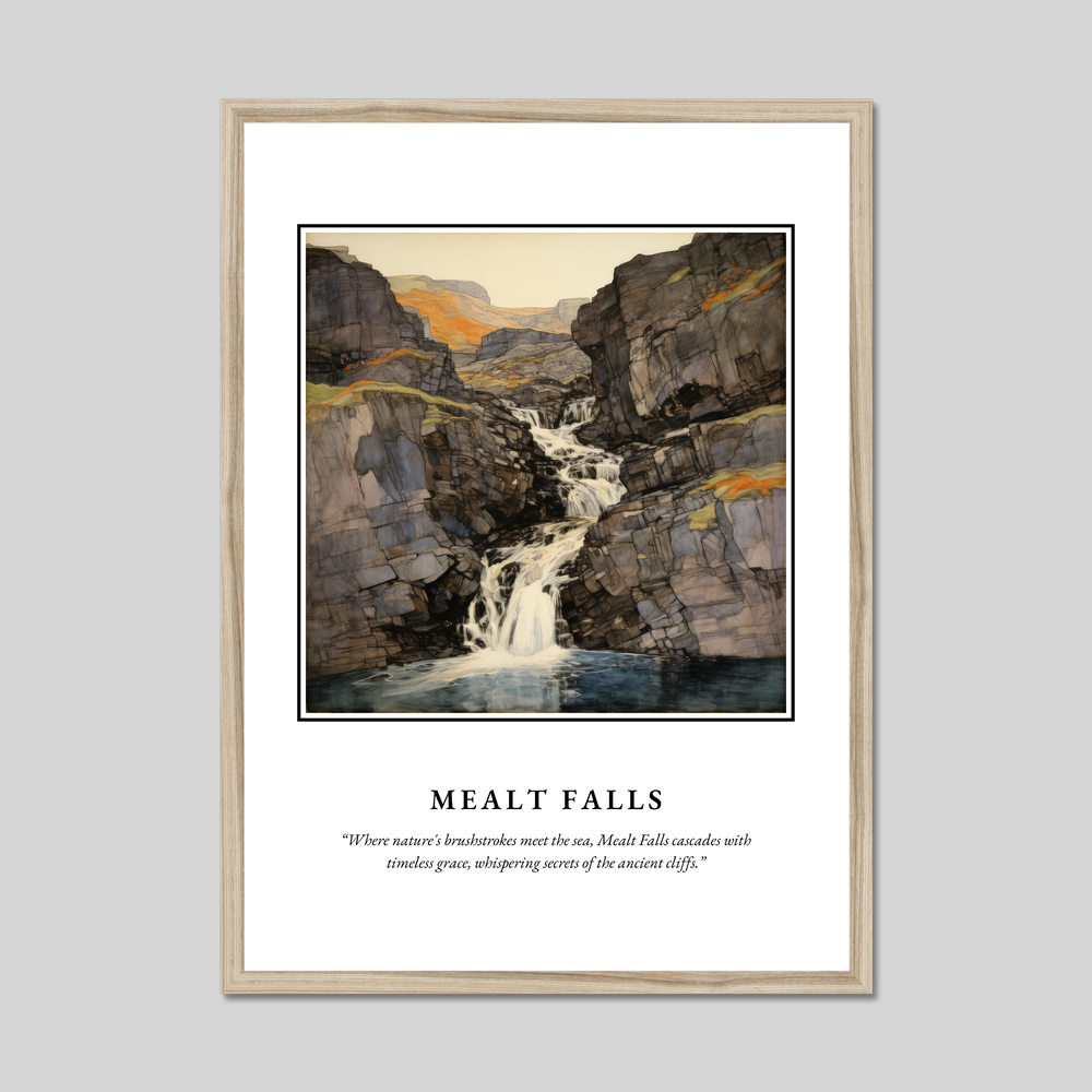 Poster in a natural frame