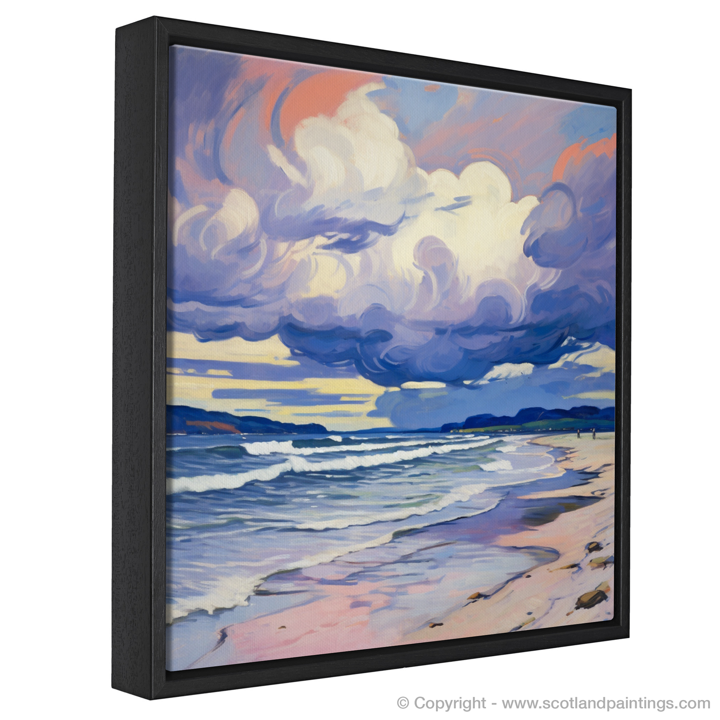 Storm's Embrace: A Fauvist Interpretation of Nairn Beach