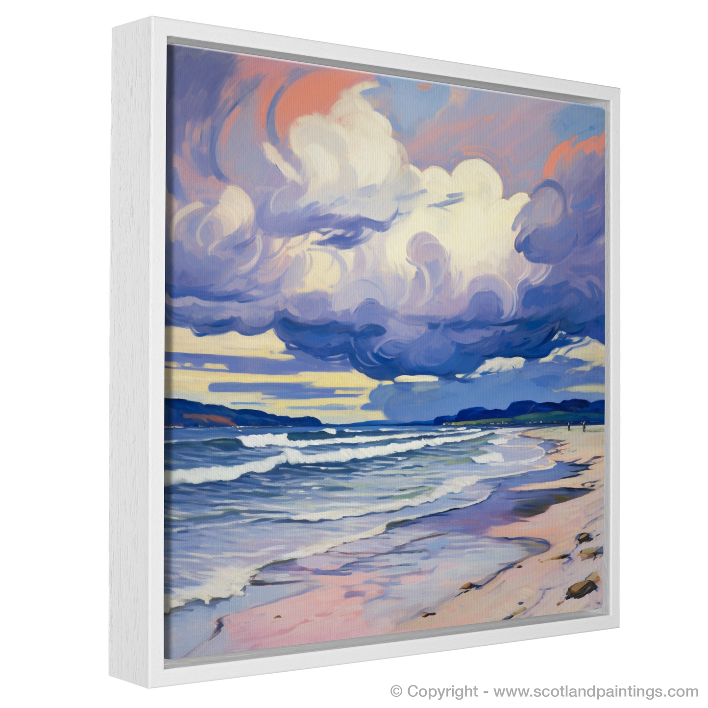 Storm's Embrace: A Fauvist Interpretation of Nairn Beach