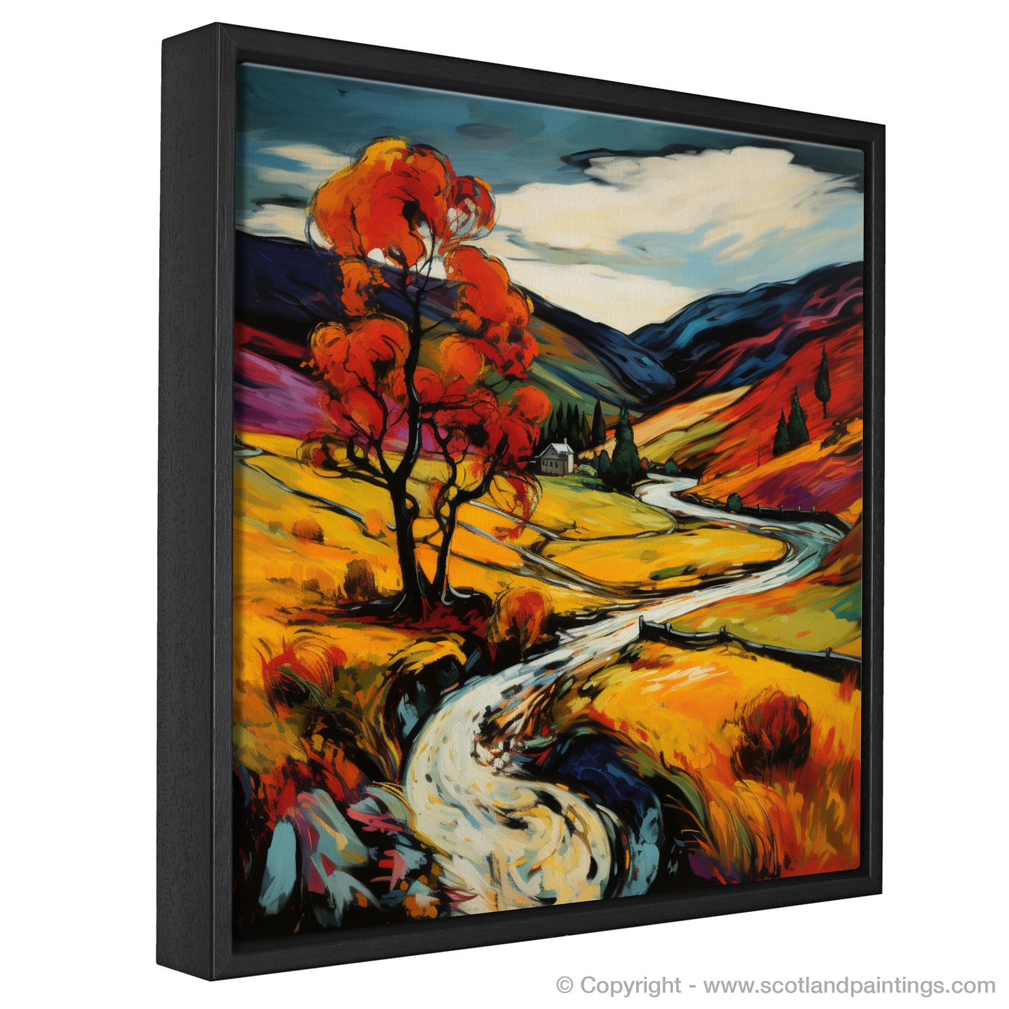 Autumn Blaze at Glen Feshie: A Fauvist Ode to the Highlands