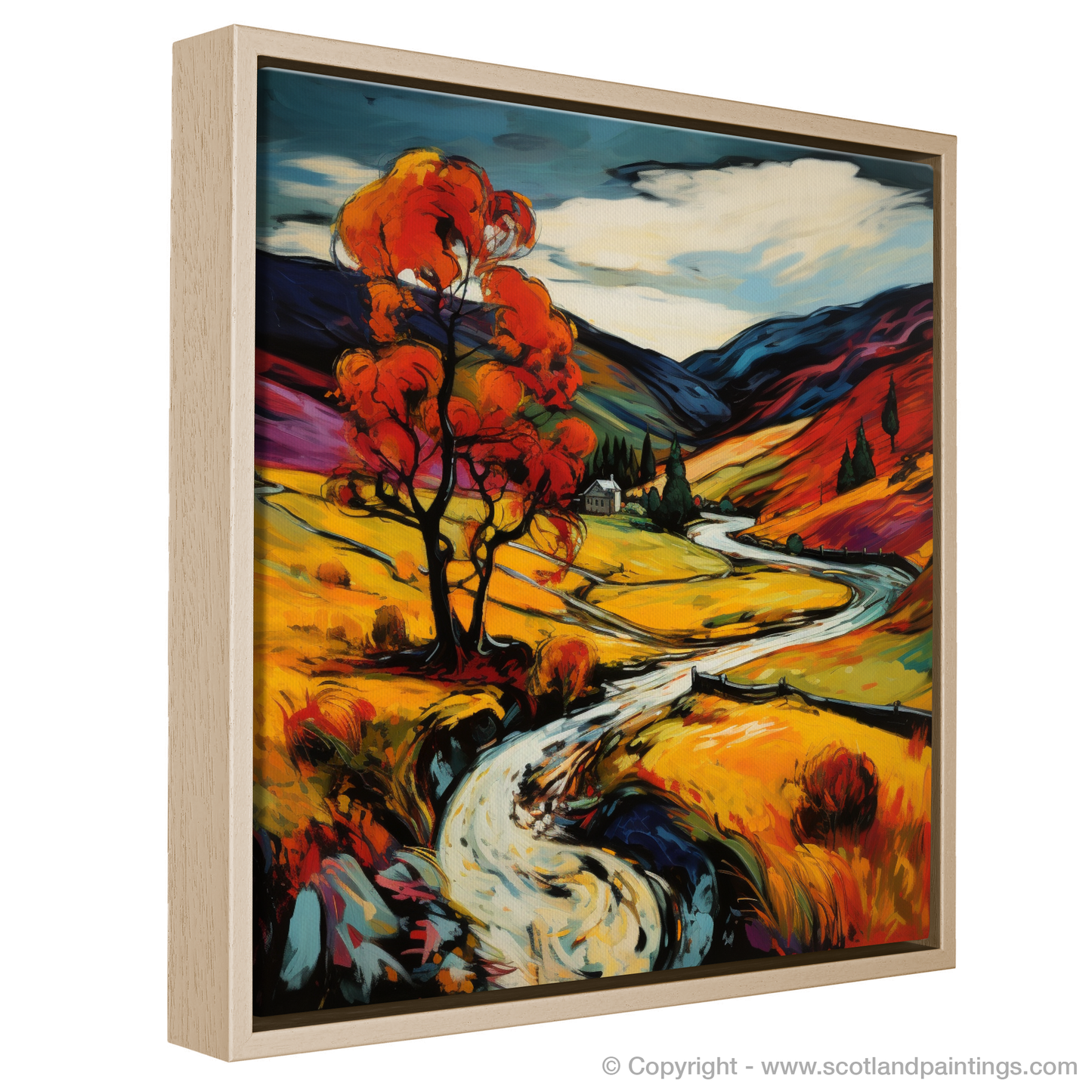 Autumn Blaze at Glen Feshie: A Fauvist Ode to the Highlands