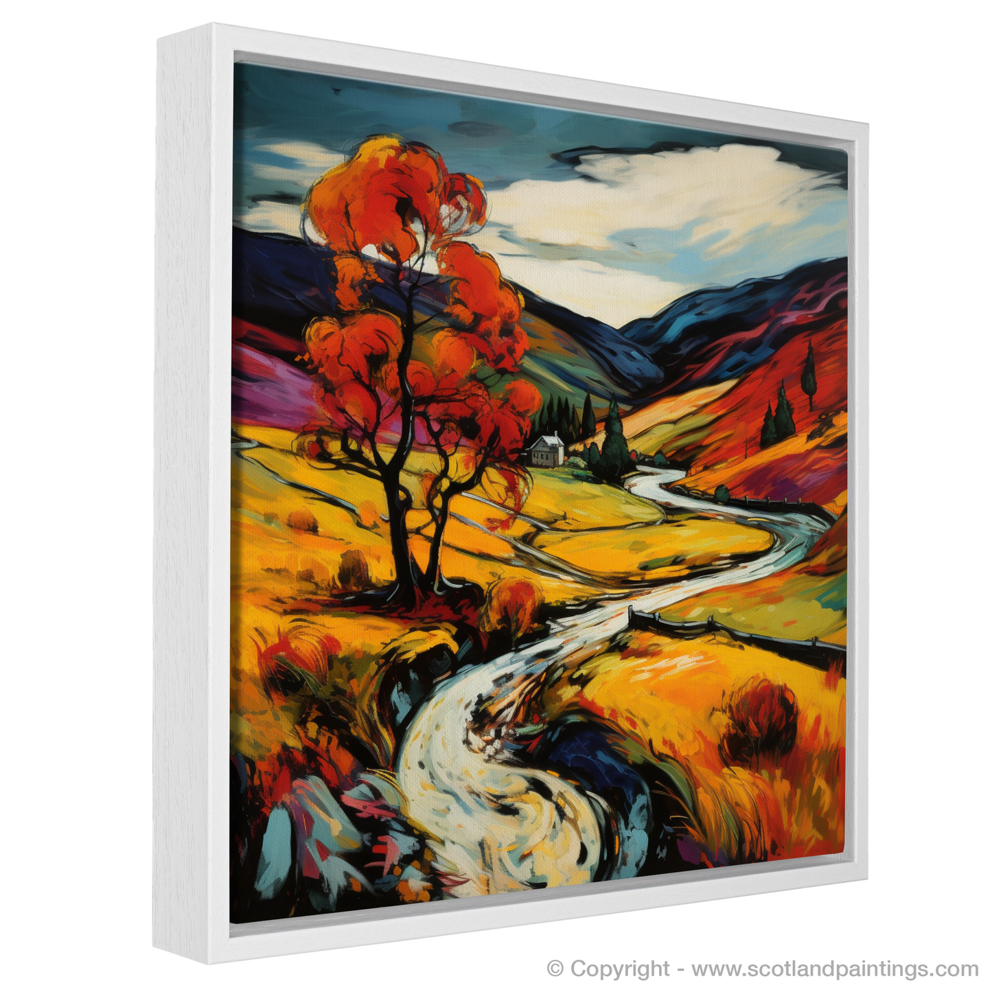 Autumn Blaze at Glen Feshie: A Fauvist Ode to the Highlands