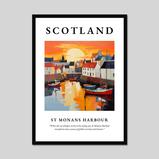 Poster of St Monans Harbour, Scotland.