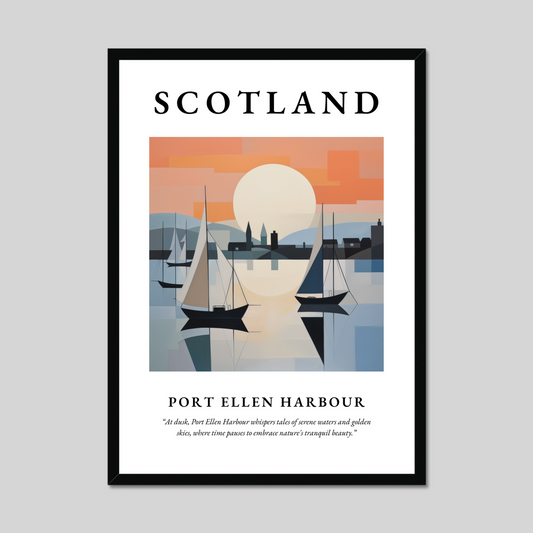 Poster of Port Ellen Harbour, Scotland.