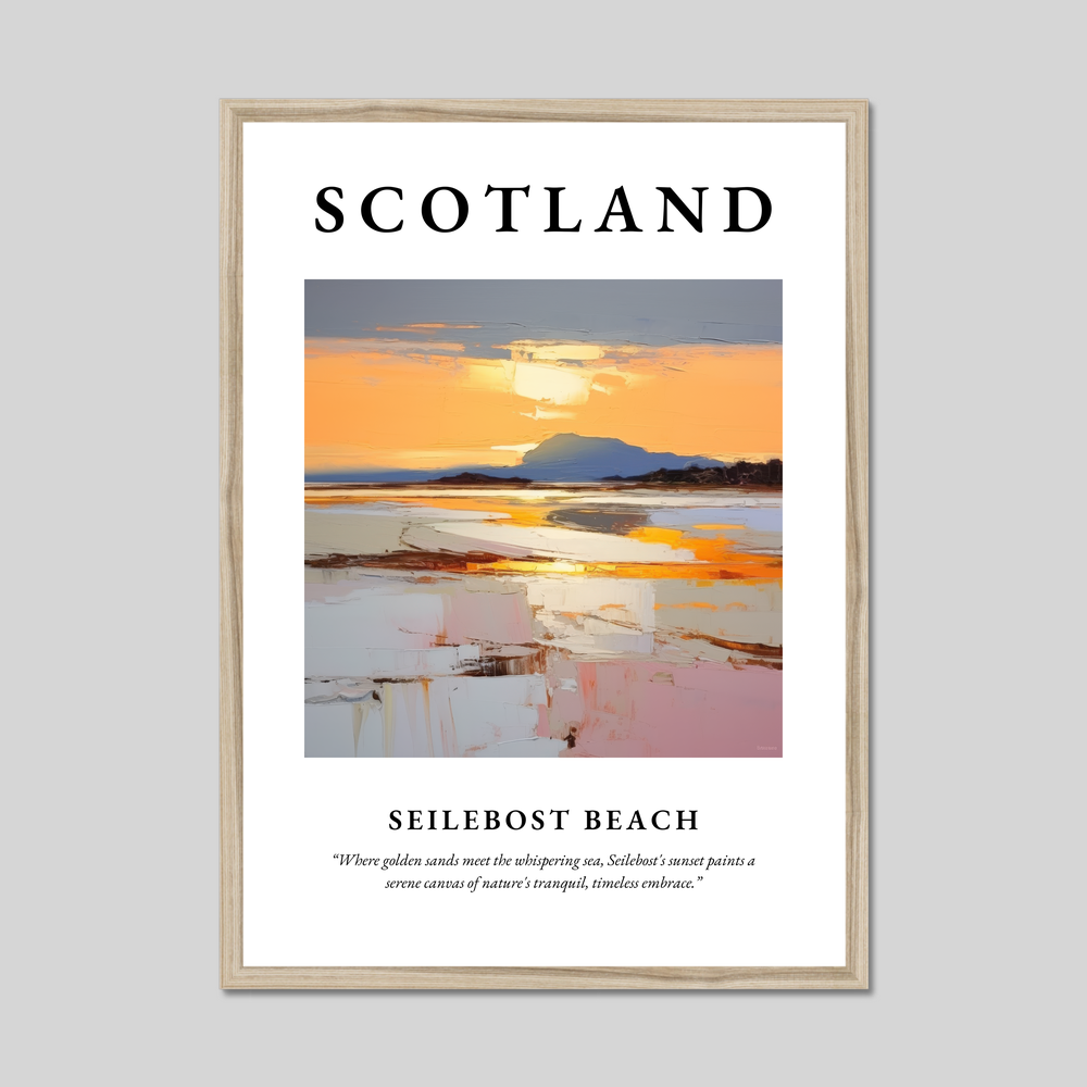 Poster in a natural frame with the word Scotland