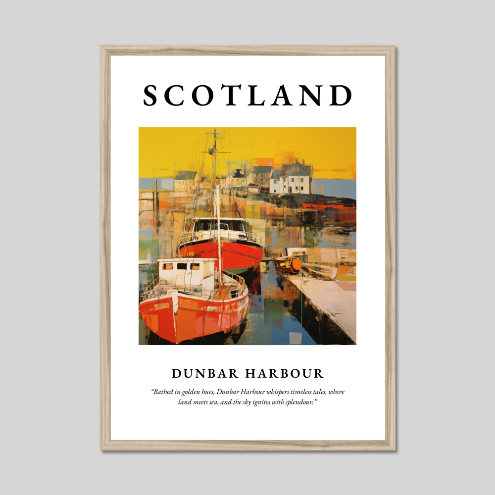 Poster in a natural frame with the word Scotland