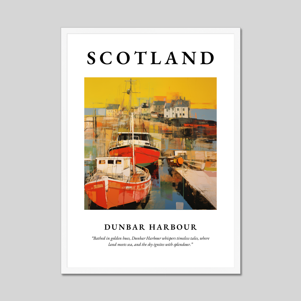 Poster in a white frame with the word Scotland