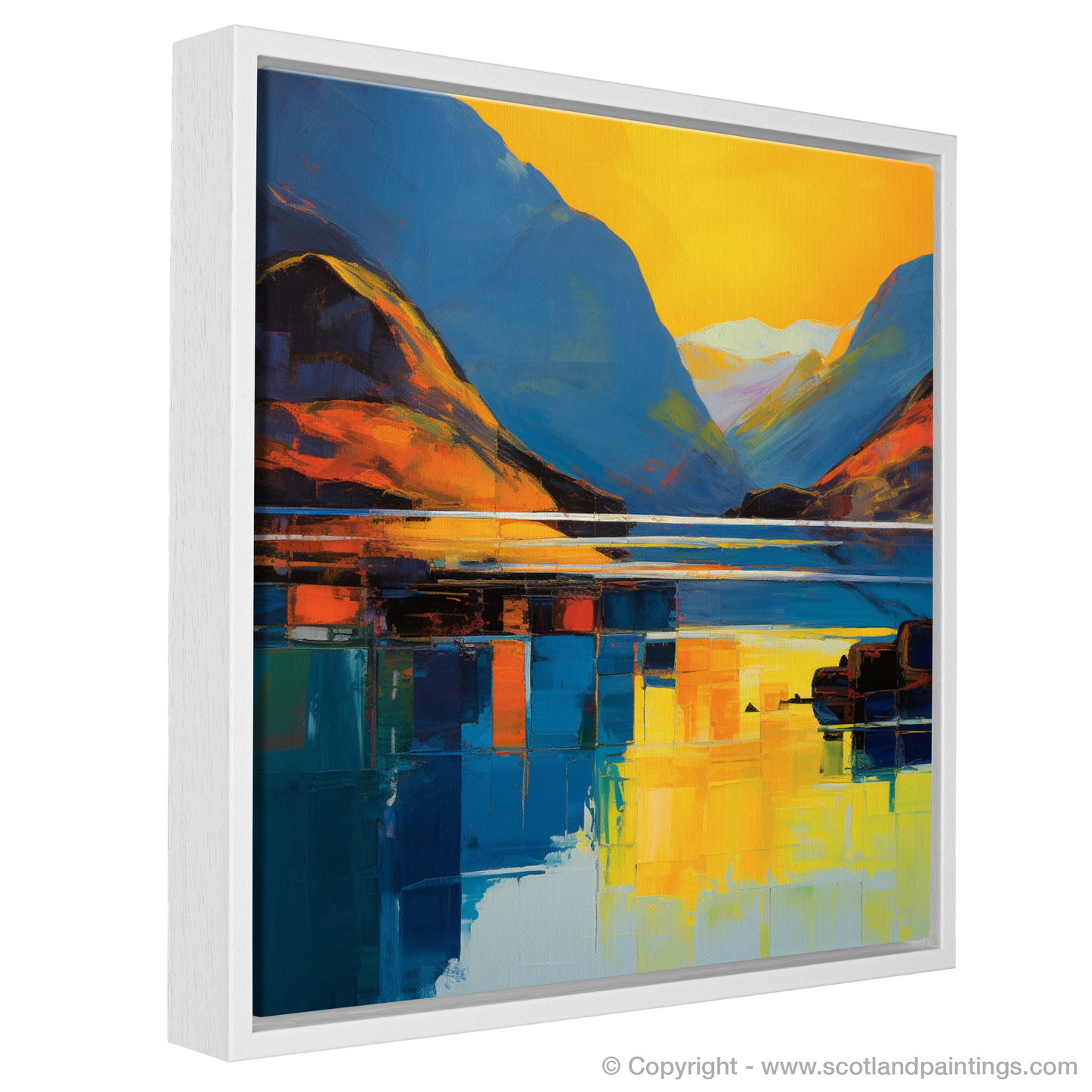 Golden Hour at Loch Coruisk: A Color Field Symphony