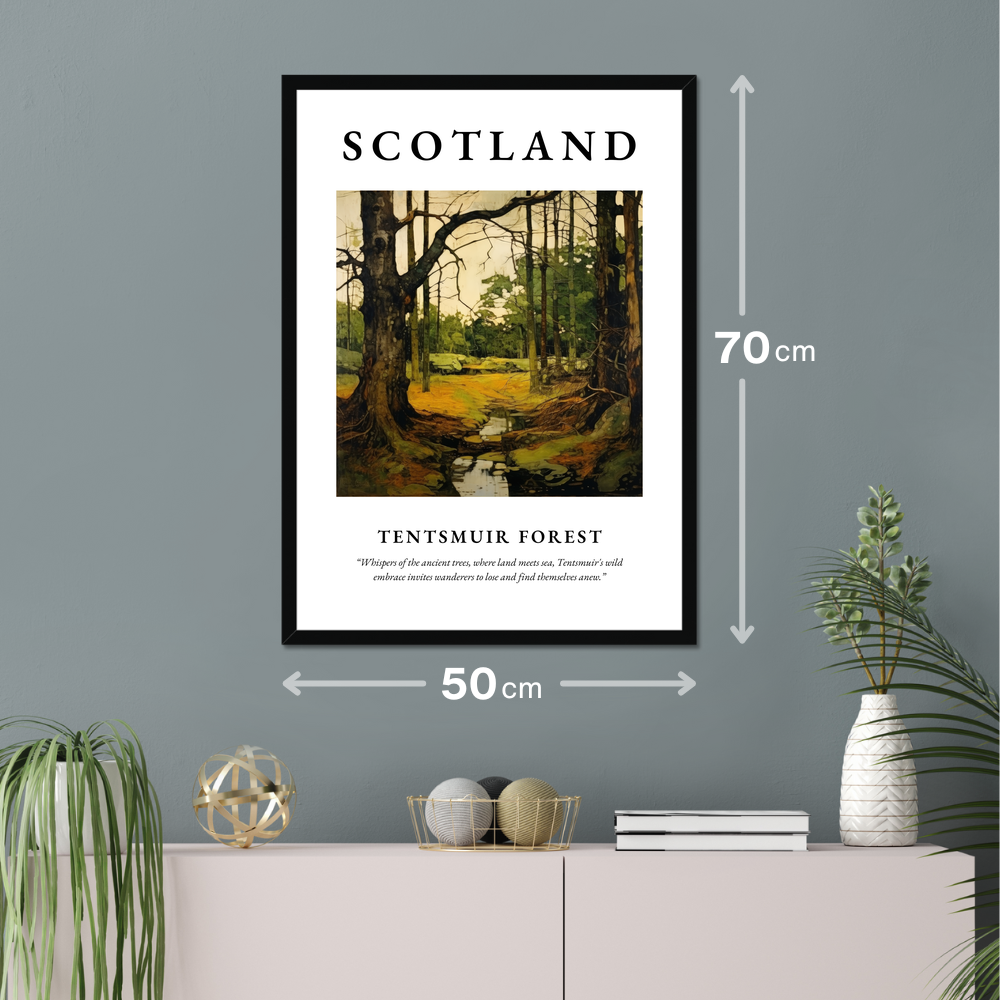 Poster of Tentsmuir Forest hanging on a wall