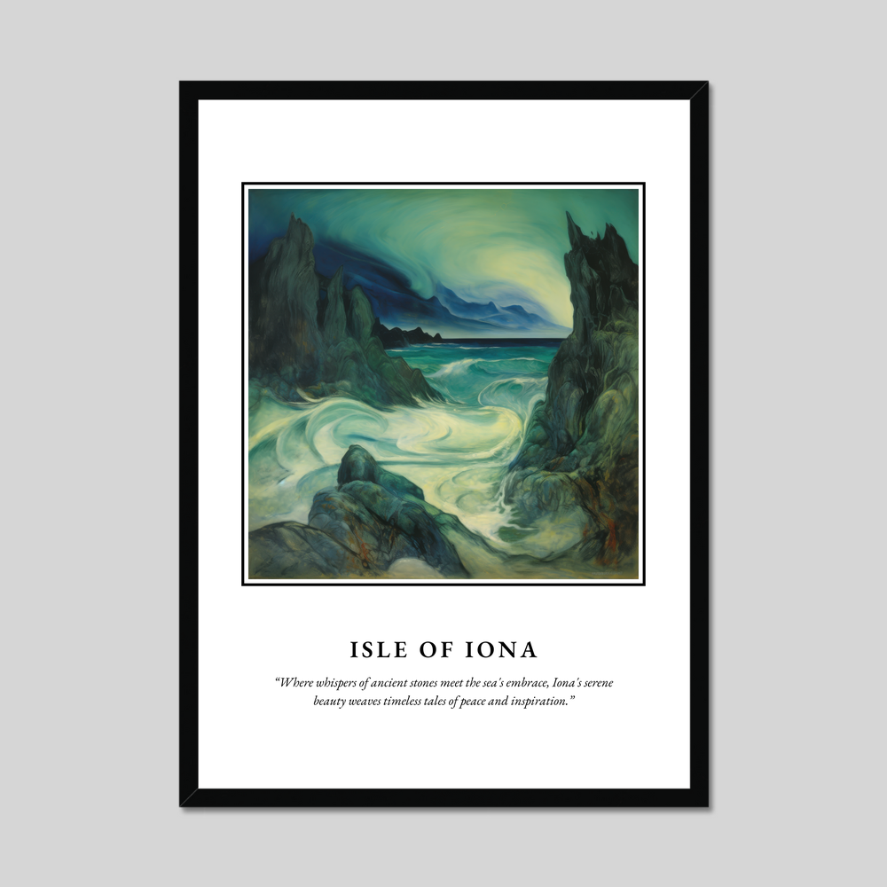 Poster in a black frame