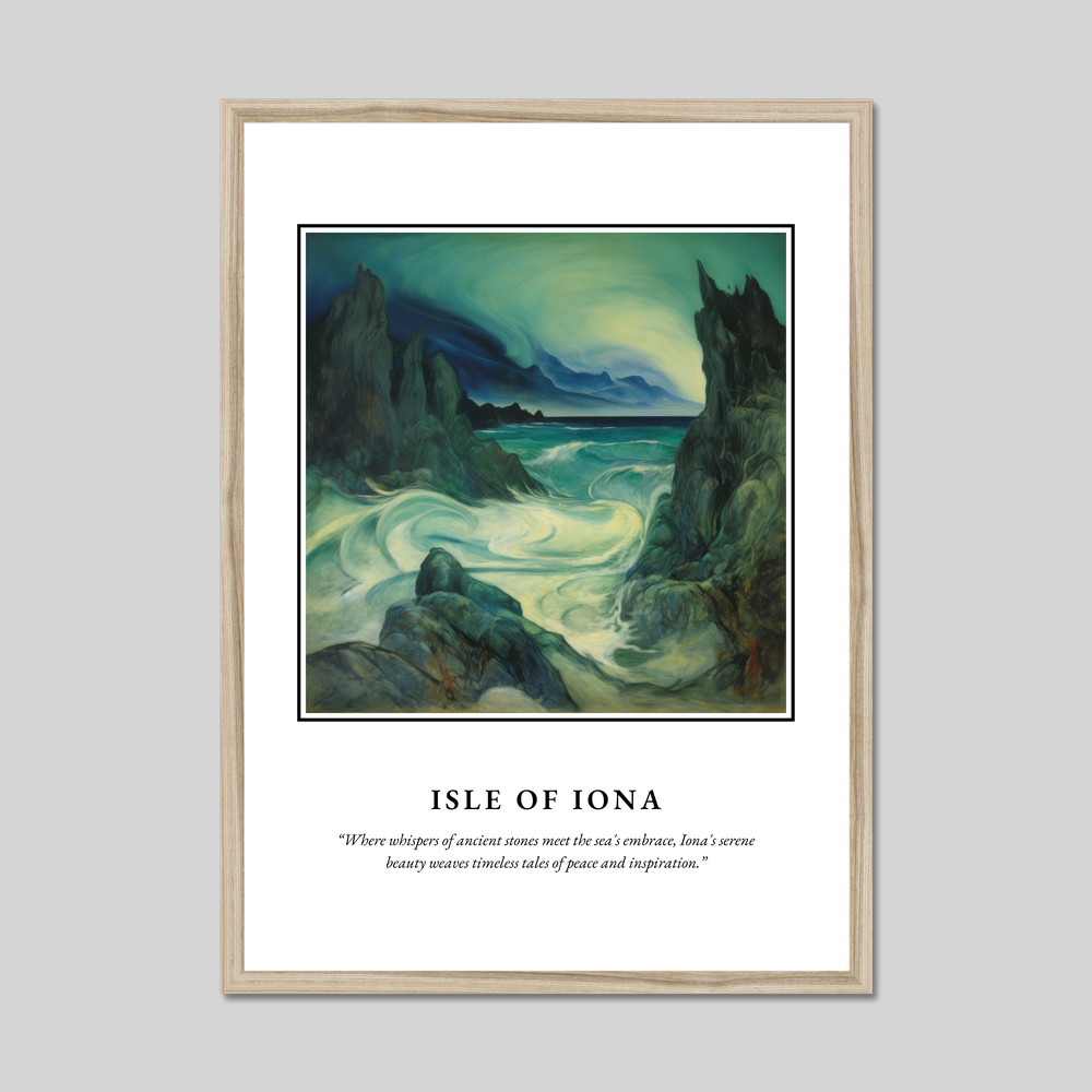 Poster in a natural frame