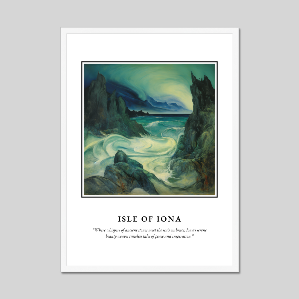 Poster in a white frame