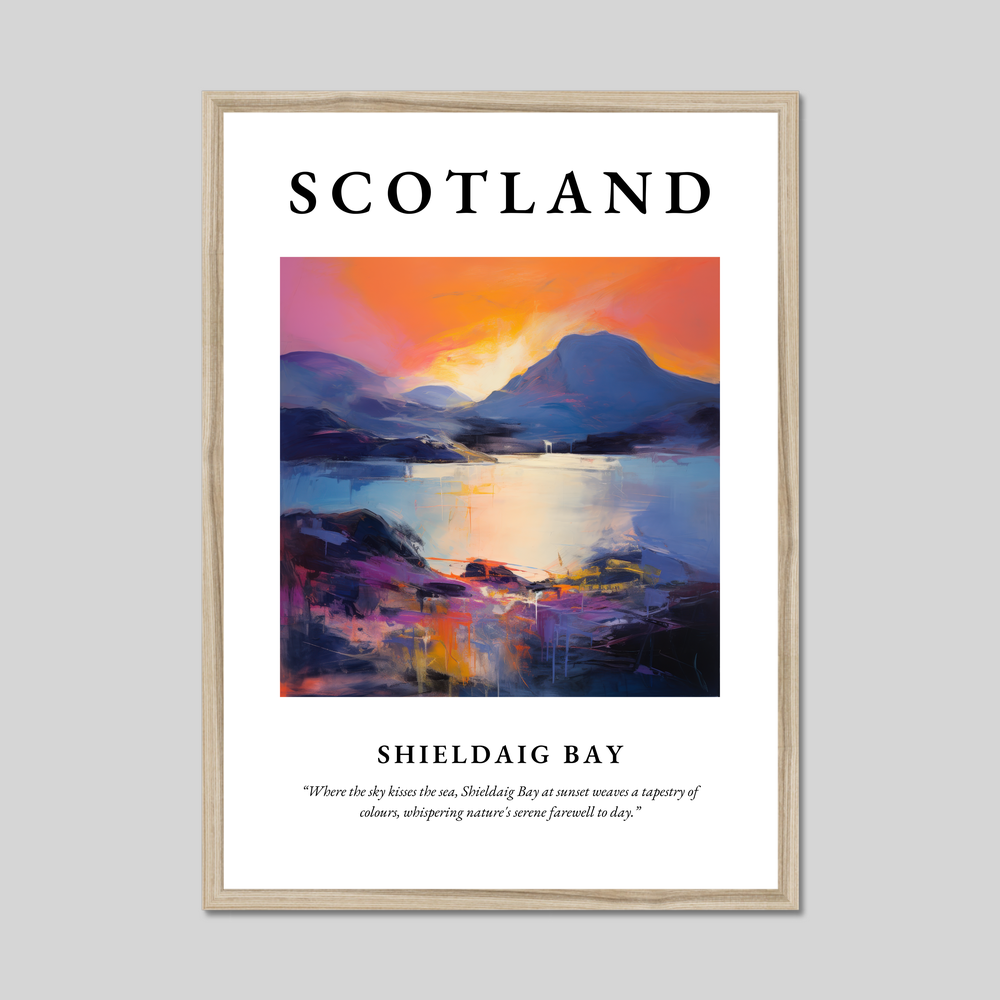 Poster in a natural frame with the word Scotland