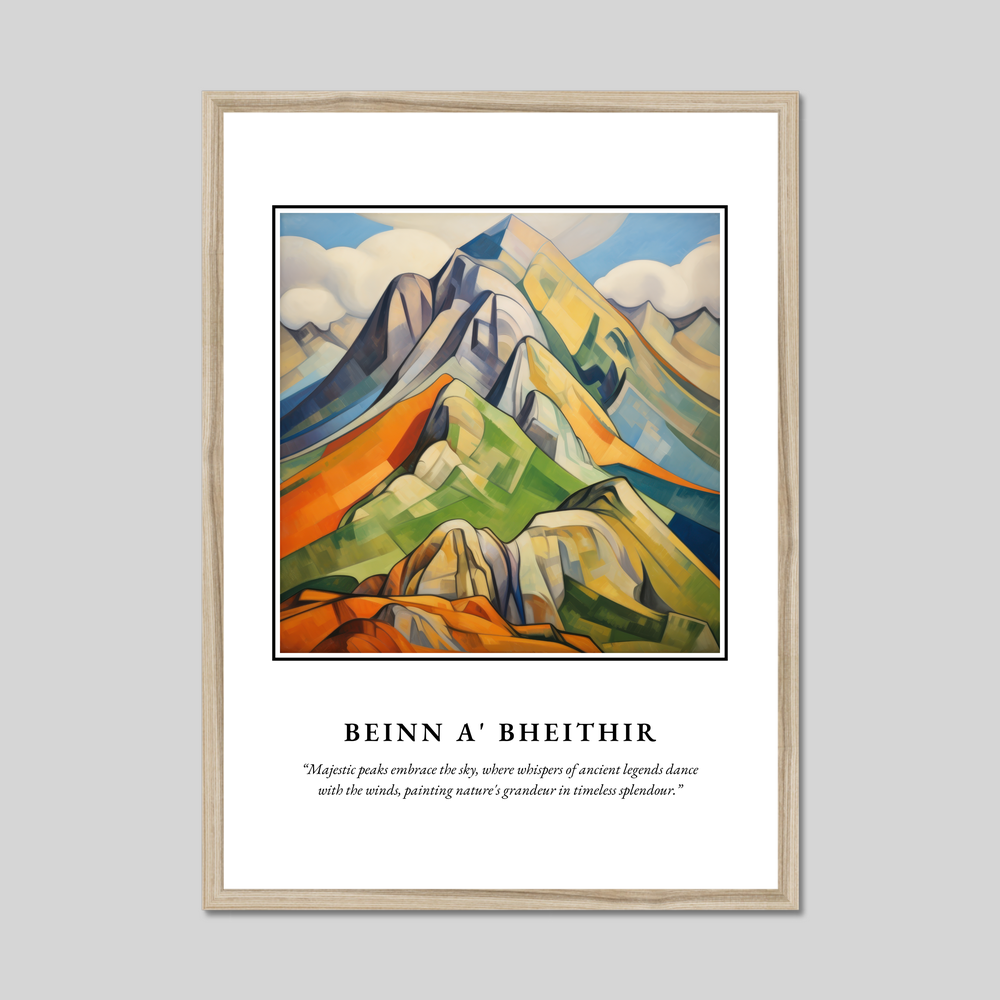 Poster in a natural frame