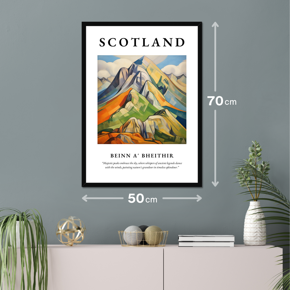 Poster of Beinn a' Bheithir hanging on a wall