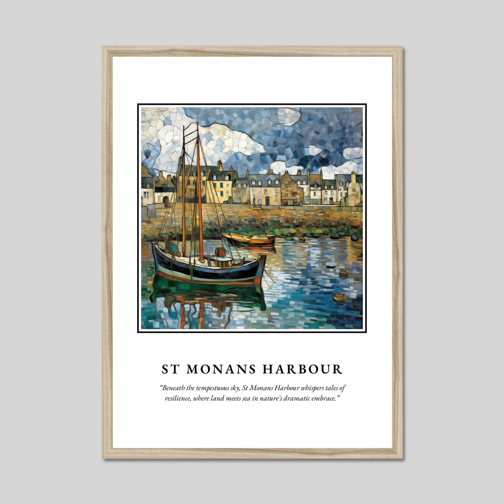 Poster in a natural frame