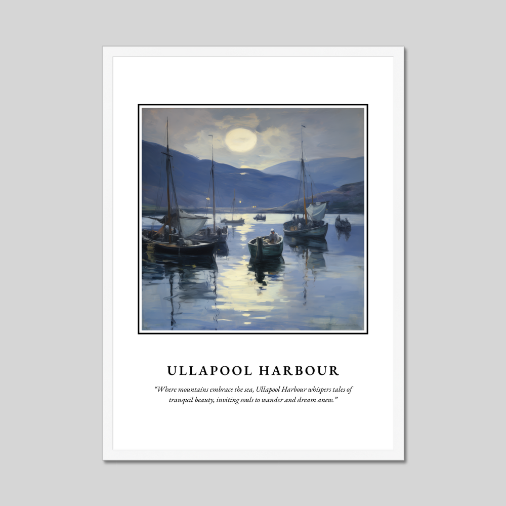 Poster in a white frame