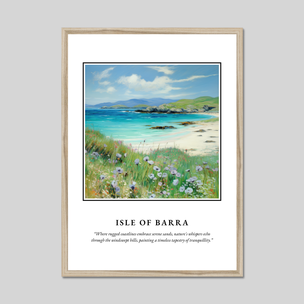 Poster in a natural frame